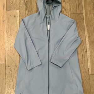 Light Blue Women's Hooded Rain Jacket